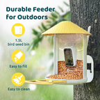 Smart Bird Feeder 2K HD AI Camera Solar Powered Wireless Bird Watching