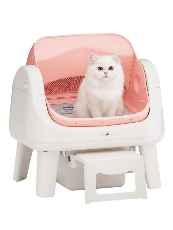 Hassle‑Free Auto Scooping | AutoScooper 12 Lite Open‑Top Cat Litter Box, 7 Safety Sensors Anti‑Pinch for Senior Cats
