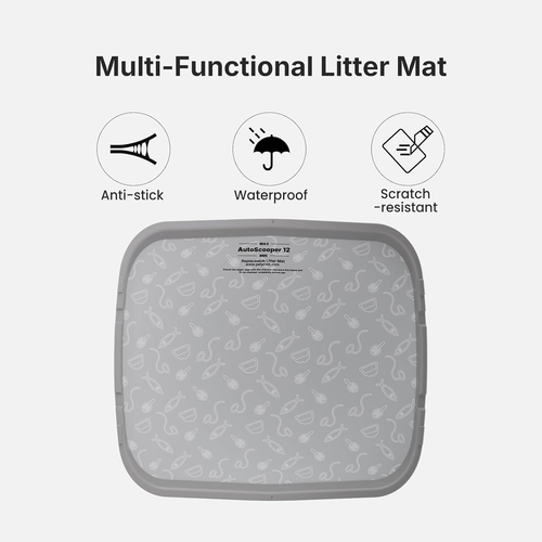 Waterproof Scratch‑Resistant Non‑Stick Litter Pad, 15.39 x 13.74 Inches, 2‑Pack