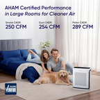 Stop Sneezing! Large Room Air Purifier Covers Up to 1875 Sq.Ft, AHAM Verified with Washable Pre-Filter, Real-Time Air Quality Monitor & Quiet HEPA Sleep Mode for Allergies & Pet Hair Bedrooms